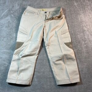 Keen Pants‎ Women's 8 Cream Utility Cropped Cargo Pockets Knee Detail Outdoorsy